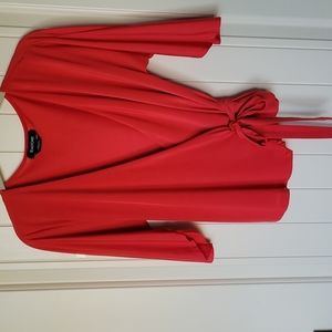 bebe coral wrap top